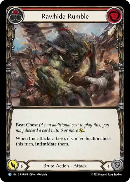 Rawhide Rumble (Red) — Rhinar - Heavy Hitters Blitz Deck — Flesh and Blood