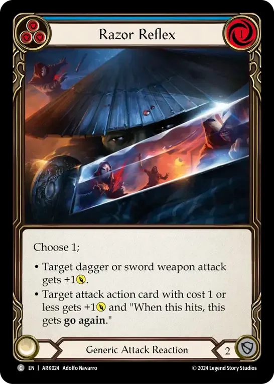 Razor Reflex (Blue) — The Hunted Blitz Deck - Arakni — Flesh and Blood