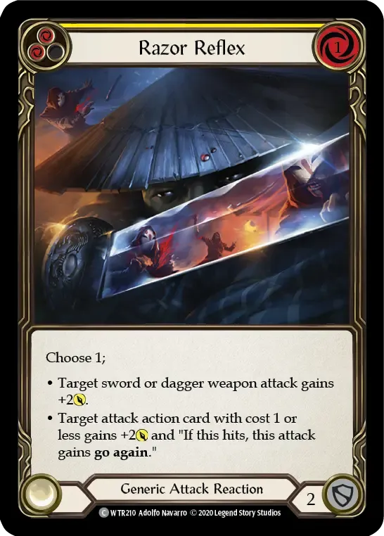 Razor Reflex (Yellow) — Welcome to Rathe - Unlimited — Flesh and Blood