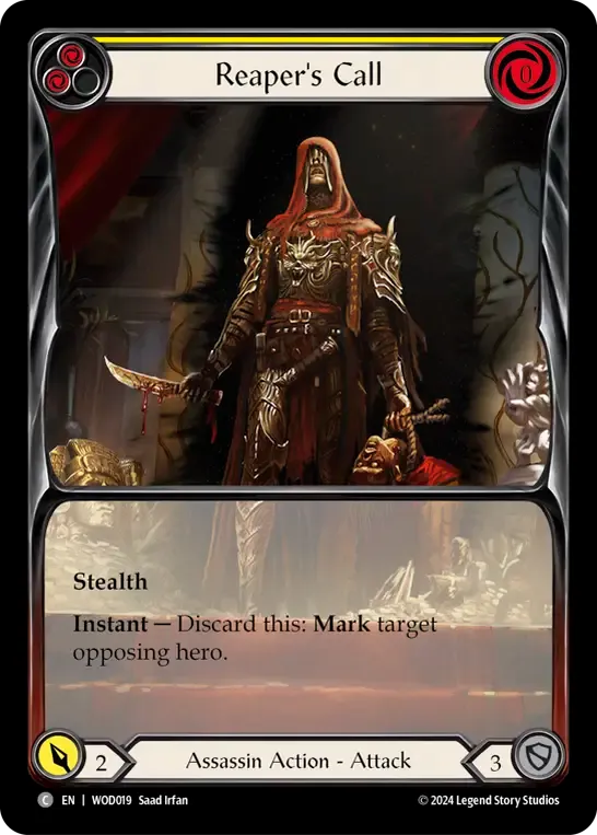 Reaper's Call (Yellow) — The Hunted Blitz Deck - Arakni, Web of Deceit — Flesh and Blood