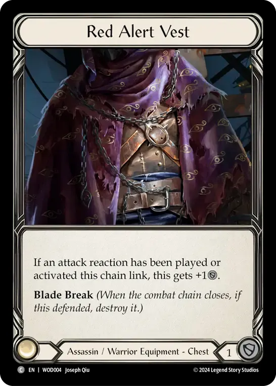 Red Alert Vest — The Hunted Blitz Deck - Arakni, Web of Deceit — Flesh and Blood