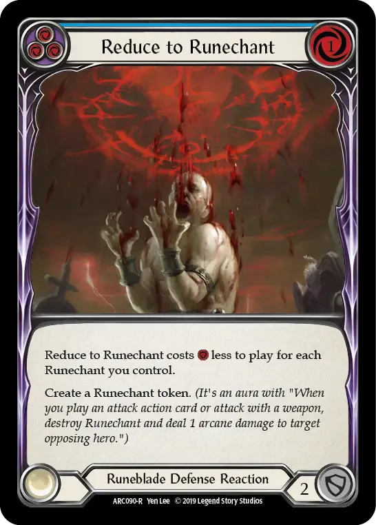 Reduce to Runechant (Blue) — Arcane Rising — Flesh and Blood