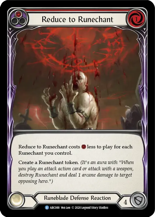 Reduce to Runechant (Red) — Arcane Rising - Unlimited — Flesh and Blood