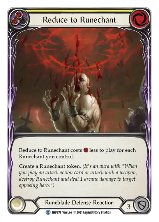 Reduce to Runechant (Yellow) — History Pack 1 — Flesh and Blood