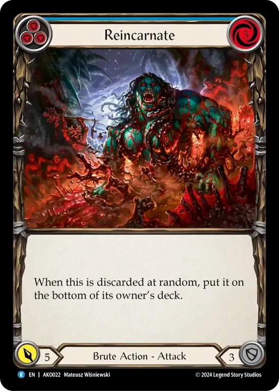 Reincarnate (Blue) — Armory Deck - Kayo, Armed and Dangerous — Flesh and Blood