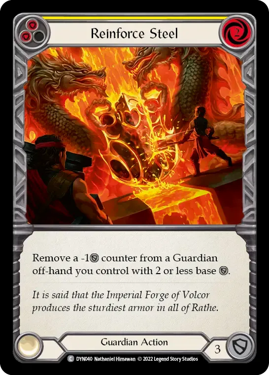 Reinforce Steel (Yellow) — Dynasty — Flesh and Blood