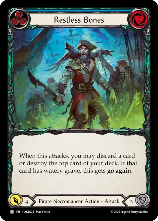 Restless Bones (Blue) — Armory Deck - Gravy Bones — Flesh and Blood