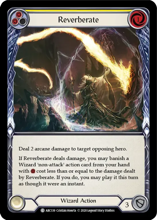 Reverberate (Yellow) — Arcane Rising - Unlimited — Flesh and Blood