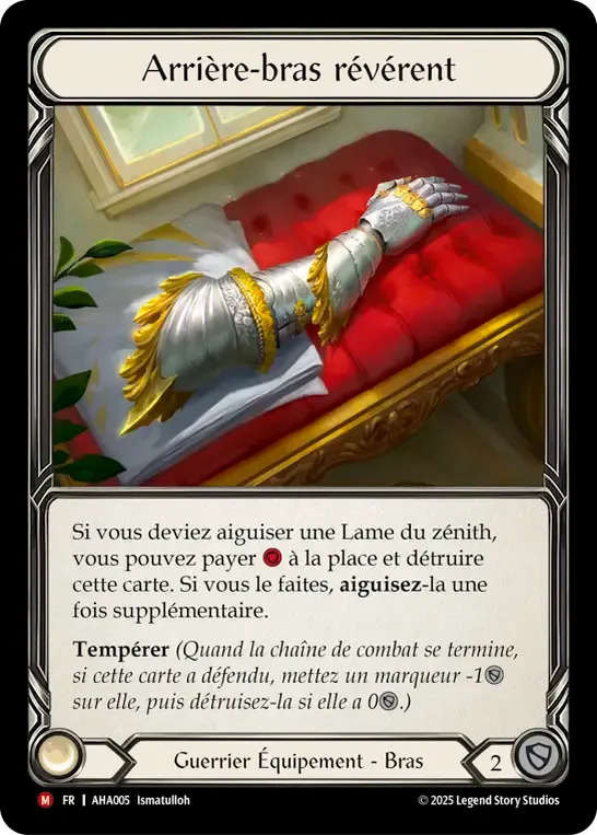 Arrière-bras révérent — Armory Deck - Hala, Bladesaint of the Vow — Flesh and Blood