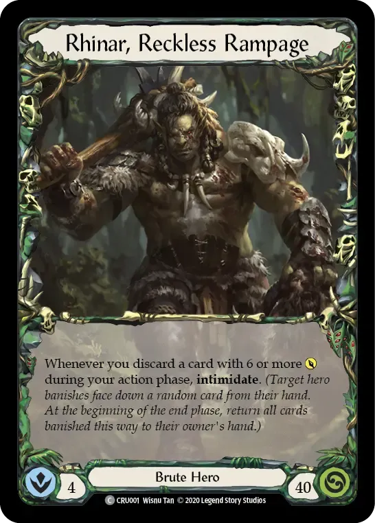 Rhinar, Reckless Rampage — Crucible of War — Flesh and Blood