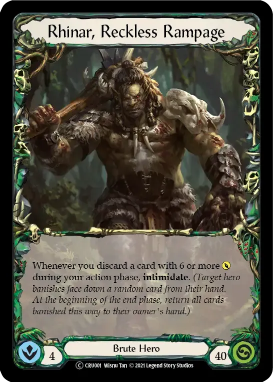 Rhinar, Reckless Rampage — Crucible of War - Unlimited — Flesh and Blood