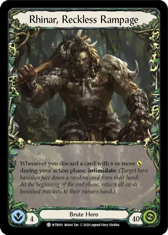 Rhinar, Reckless Rampage — Welcome to Rathe - Unlimited — Flesh and Blood