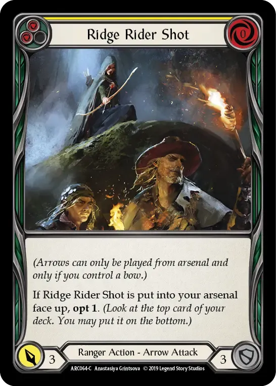 Ridge Rider Shot (Yellow) — Arcane Rising — Flesh and Blood