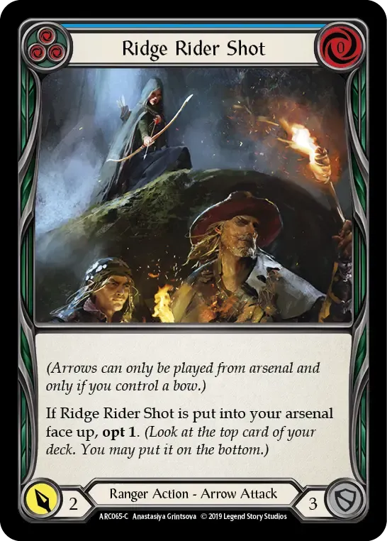 Ridge Rider Shot (Blue) — Arcane Rising — Flesh and Blood
