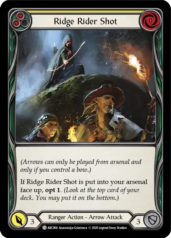 Ridge Rider Shot (Yellow) — Arcane Rising - Unlimited — Flesh and Blood