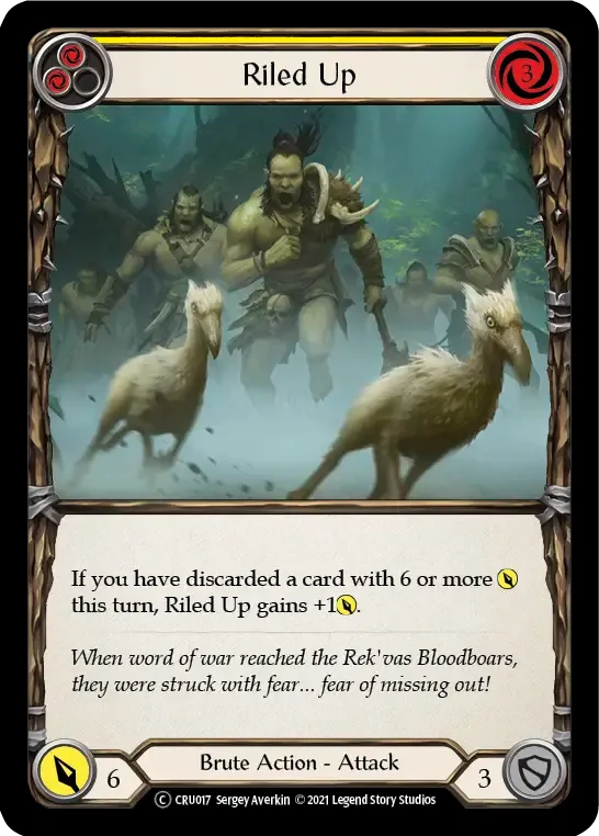 Riled Up (Yellow) — Crucible of War - Unlimited — Flesh and Blood