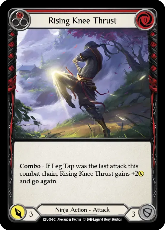 Rising Knee Thrust (Red) — Katsu, the Wanderer - Hero Deck — Flesh and Blood