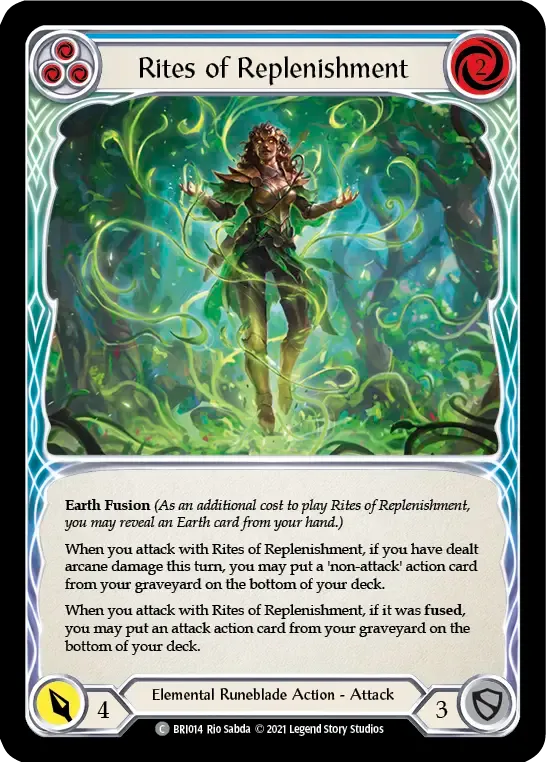 Rites of Replenishment (Blue) — Briar - Blitz Deck — Flesh and Blood