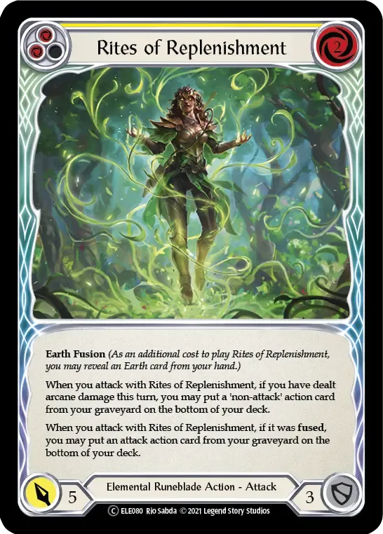Rites of Replenishment (Yellow) from Tales of Aria - Unlimited - Flesh and Blood