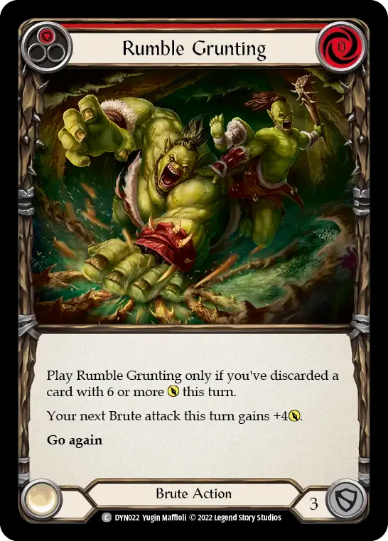 Rumble Grunting (Red) — Dynasty — Flesh and Blood