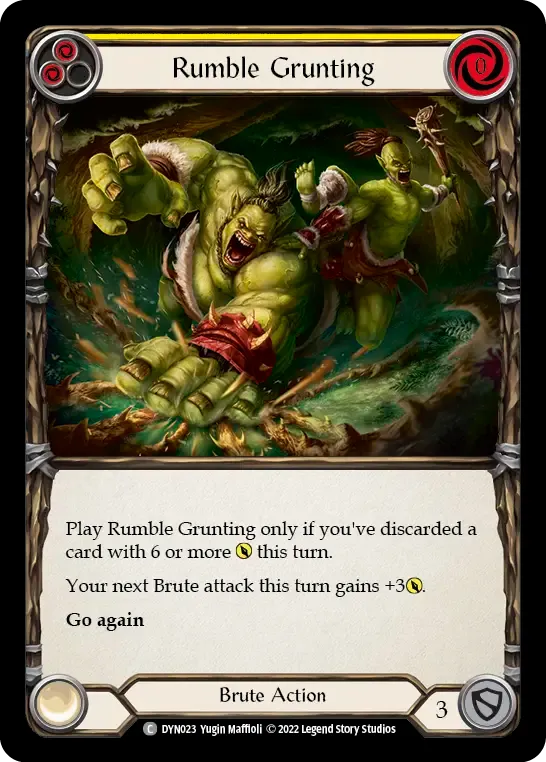 Rumble Grunting (Yellow) — Dynasty — Flesh and Blood