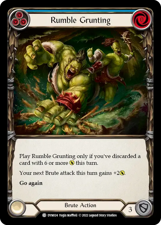Rumble Grunting (Blue) — Dynasty — Flesh and Blood