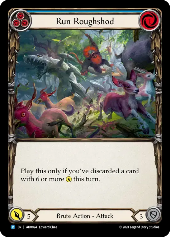 Run Roughshod (Blue) — Armory Deck - Kayo, Armed and Dangerous — Flesh and Blood