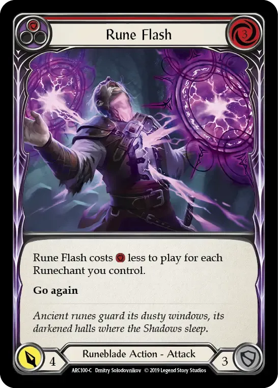 Rune Flash (Red) — Arcane Rising — Flesh and Blood