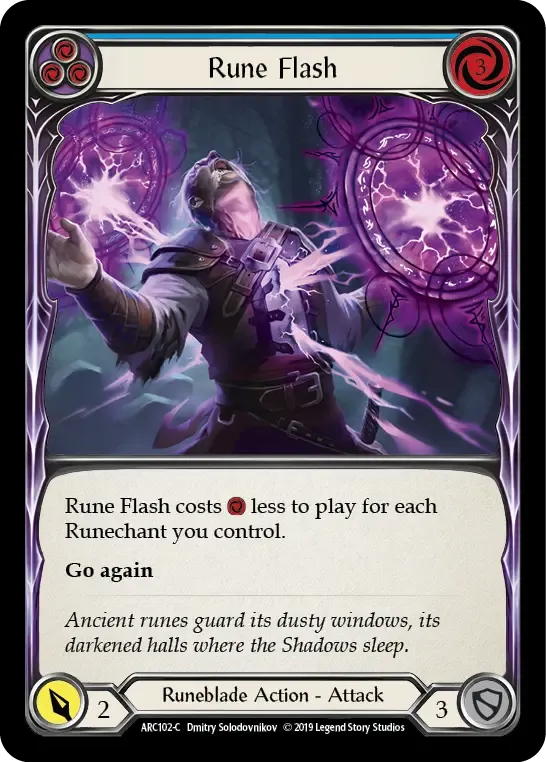 Rune Flash (Blue) — Arcane Rising — Flesh and Blood