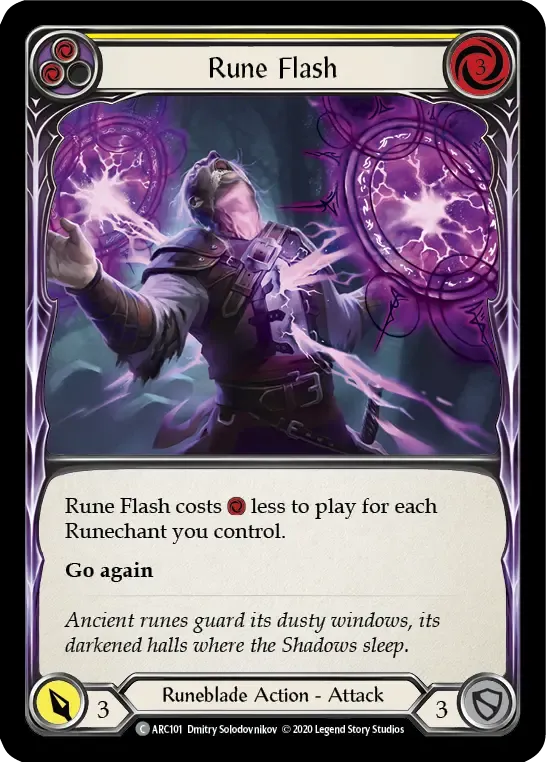 Rune Flash (Yellow) — Arcane Rising - Unlimited — Flesh and Blood
