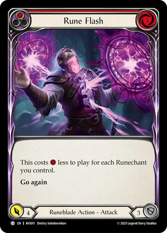 Rune Flash (Red) — Armory Deck Legends - Viserai, Rune Blood — Flesh and Blood