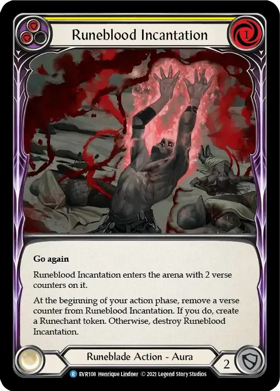 Runeblood Incantation (Yellow) — Everfest — Flesh and Blood