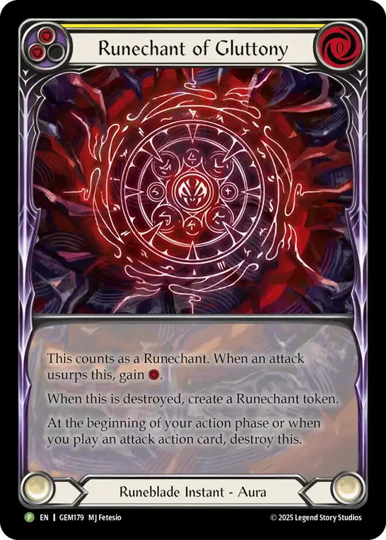 Runechant of Gluttony — GEM - Pack 5 — Flesh and Blood