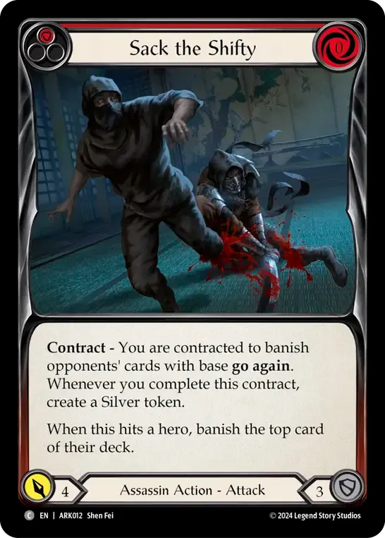 Sack the Shifty (Red) — The Hunted Blitz Deck - Arakni — Flesh and Blood