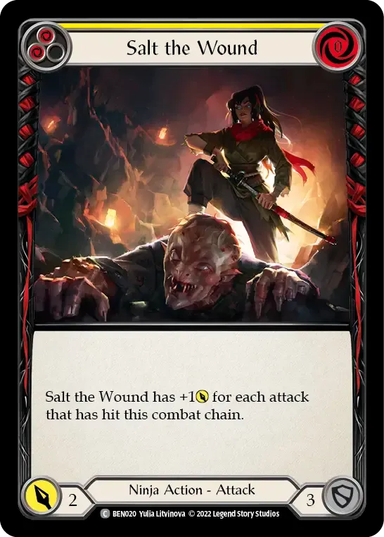 Salt the Wound (Yellow) — Benji - Blitz Deck — Flesh and Blood