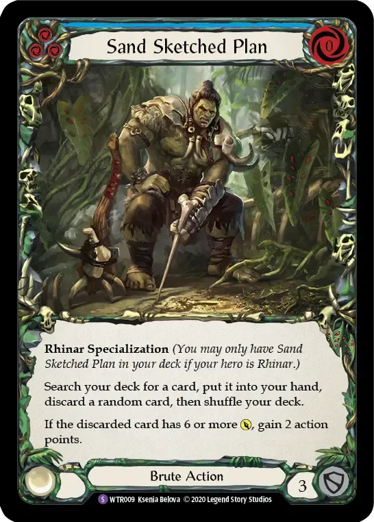 Sand Sketched Plan — Welcome to Rathe - Unlimited — Flesh and Blood