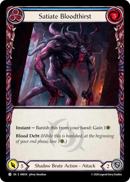 Satiate Bloodthirst (Blue) — Usurp the Shadow Throne — Flesh and Blood
