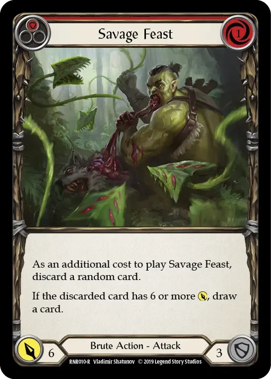 Savage Feast (Red) — Rhinar, Reckless Rampage - Hero Deck — Flesh and Blood
