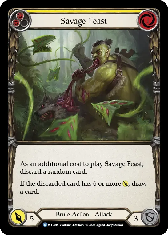Savage Feast (Yellow) — Welcome to Rathe - Unlimited — Flesh and Blood