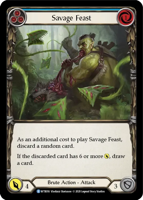 Savage Feast (Blue) — Welcome to Rathe - Unlimited — Flesh and Blood