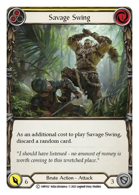 Savage Swing (Yellow) from History Pack 1 - Flesh and Blood
