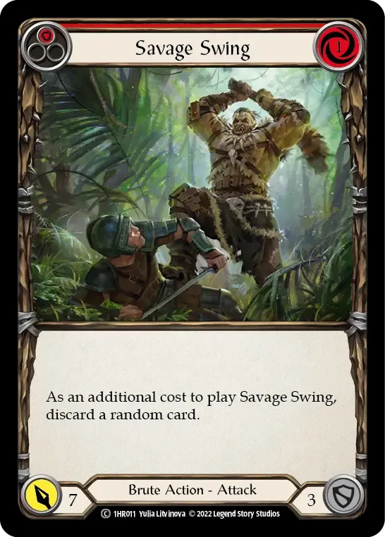 Savage Swing (Red) — Rhinar - Blitz Deck — Flesh and Blood
