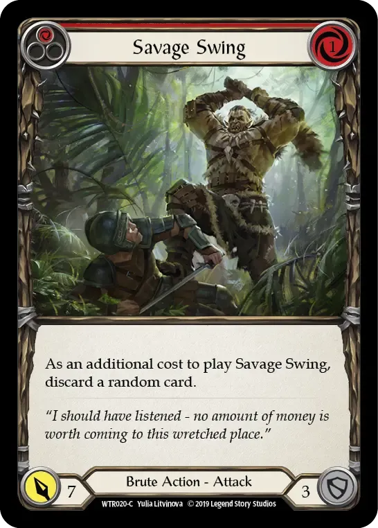 Savage Swing (Red) from Welcome to Rathe - Flesh and Blood