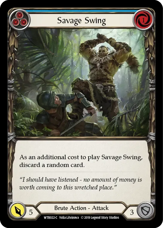Savage Swing (Blue) from Welcome to Rathe - Flesh and Blood