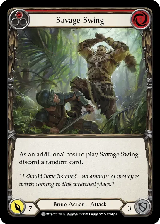 Savage Swing (Red) — Welcome to Rathe - Unlimited — Flesh and Blood