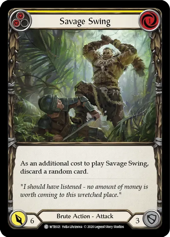 Savage Swing (Yellow) — Welcome to Rathe - Unlimited — Flesh and Blood