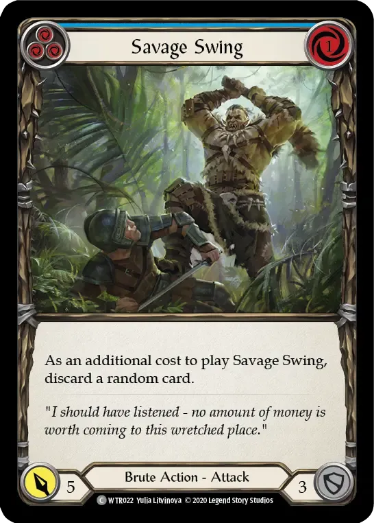 Savage Swing (Blue) — Welcome to Rathe - Unlimited — Flesh and Blood