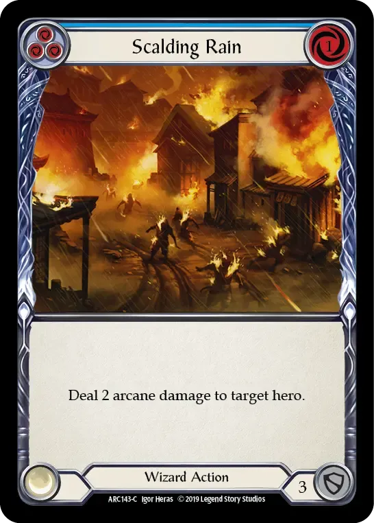 Scalding Rain (Blue) — Arcane Rising — Flesh and Blood