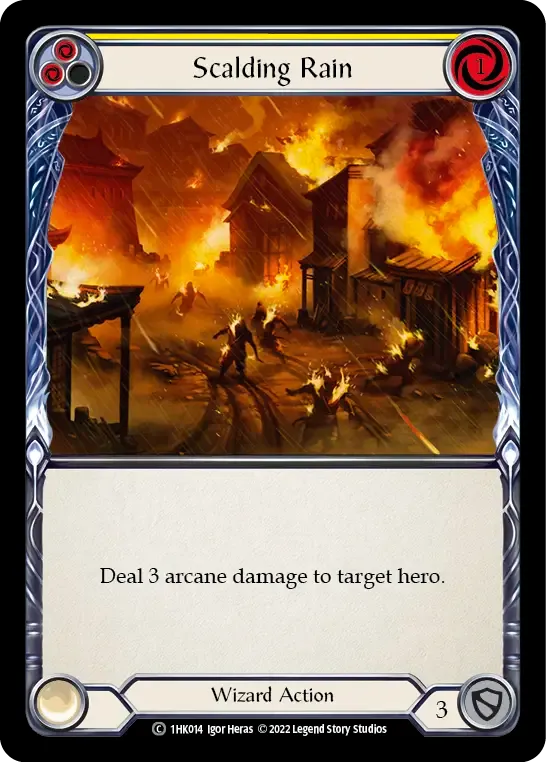 Scalding Rain (Yellow) — Kano - Blitz Deck — Flesh and Blood