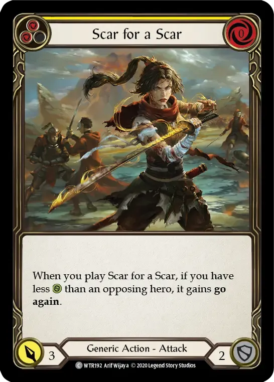 Scar for a Scar (Yellow) — Welcome to Rathe - Unlimited — Flesh and Blood